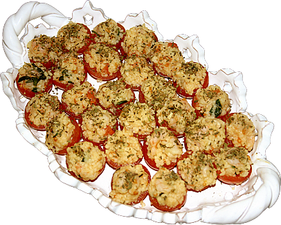 Pirottine di Pomodorini con Cous Cous e Gamberetti